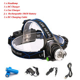 10000Lums IR Sensor Headlight USB Rechargeabl LED Headlamp
