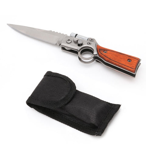 Gun Shaped Pocket Tactical Folding Blade Knife